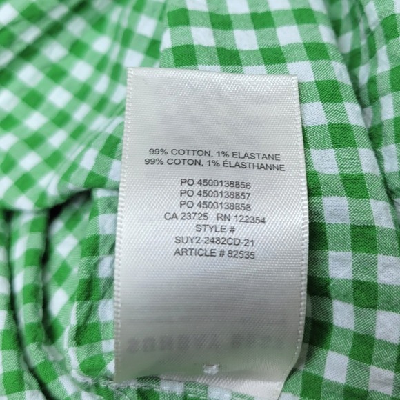 Aritzia Sunday Best Green Gingham Plaid Cropped Button Up XXS Preppy Y2K Fall - Picture 7 of 9